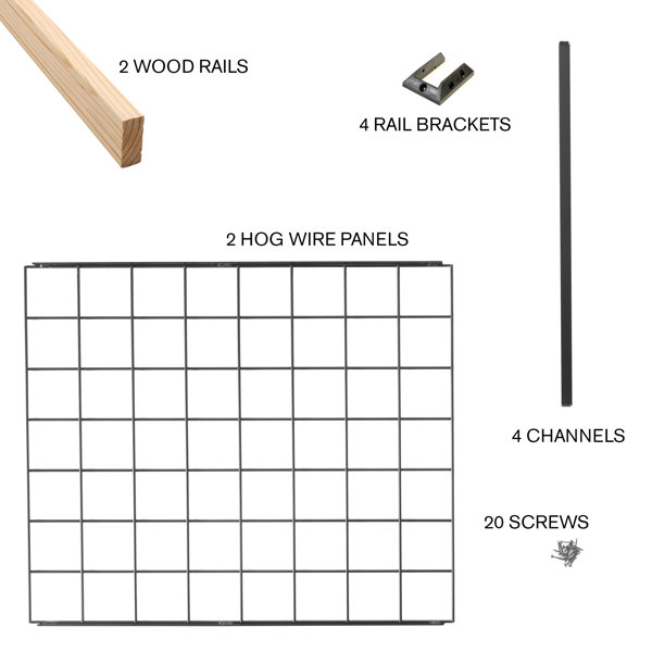 ProWood 6 Ft. Black Hog Wire Railing Kit Wayfair